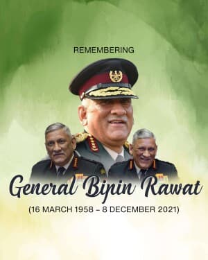 Bipin Rawat Jayanti poster