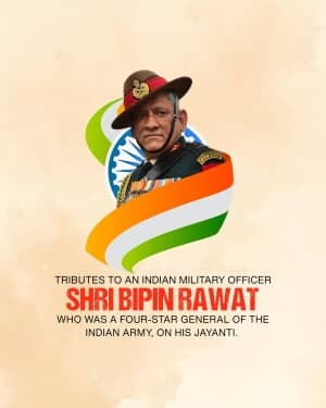 Bipin Rawat Jayanti event poster