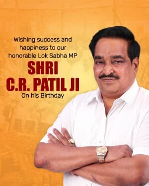 C. R. Patil Birthday poster