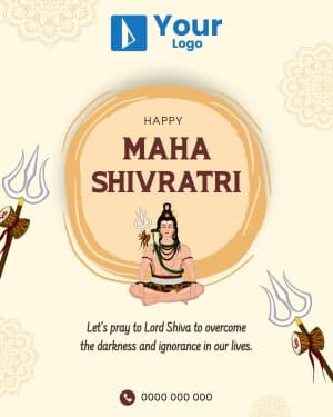 Maha Shivratri Wishes ad template