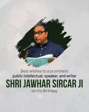 Jawhar Sircar Birthday flyer