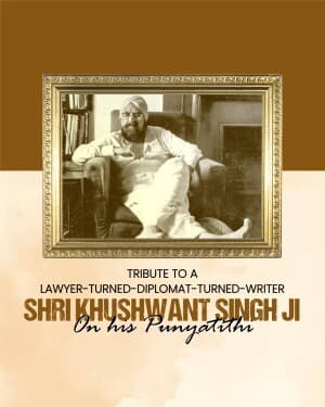 Khushwant Singh Punyatithi poster