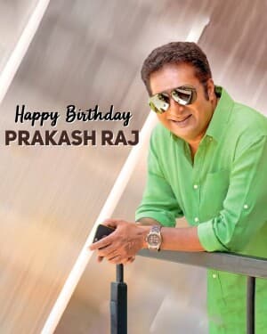 Prakash Raj Birthday illustration