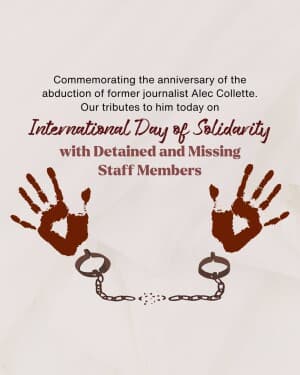 International Day of Solidarity with Detained and Missing Staff Members illustration