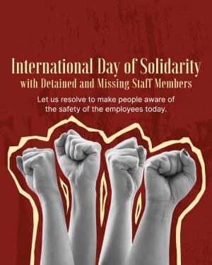 International Day of Solidarity with Detained and Missing Staff Members graphic