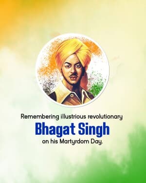 Shahid Bhagat Singh Punyatithi poster Maker