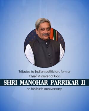 Manohar Parrikar Jayanti poster