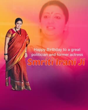 Smriti Irani Birthday image