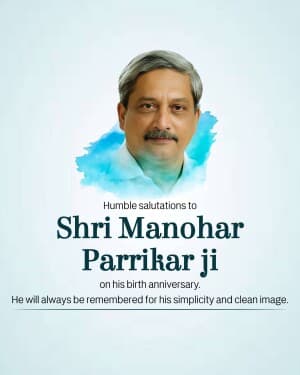 Manohar Parrikar Jayanti event poster