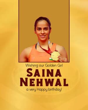 Saina Nehwal Birthday poster