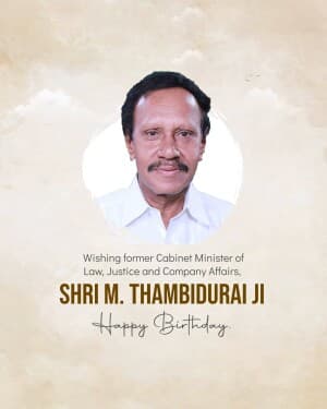 M. Thambi Durai Birthday event poster