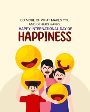 International Day of Happiness event advertisement