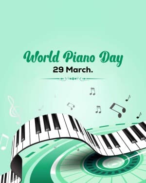 World Piano Day whatsapp status poster