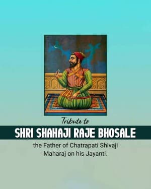 Shahaji Raje Bhosale Jayanti event poster