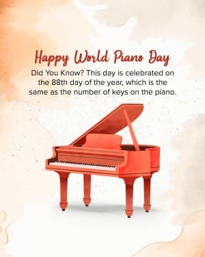 World Piano Day Facebook Poster