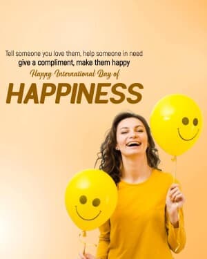 International Day of Happiness graphic