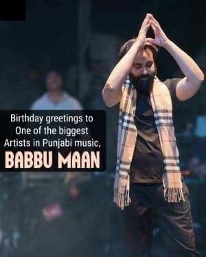 Babbu Maan Birthday flyer