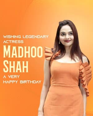 Madhoo Shah Birthday illustration