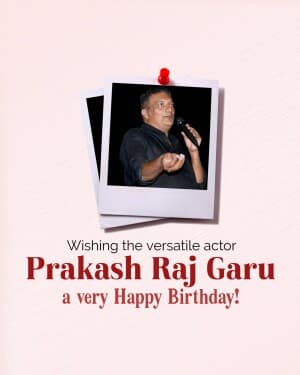 Prakash Raj Birthday flyer