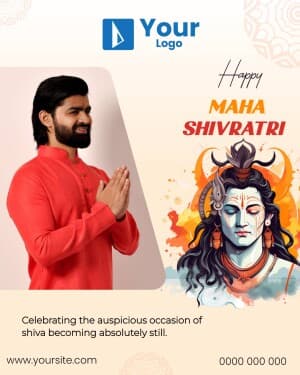 Maha Shivratri Wishes creative template