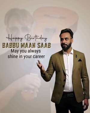 Babbu Maan Birthday banner