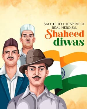 Shahid Diwas event advertisement