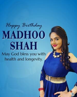 Madhoo Shah Birthday banner