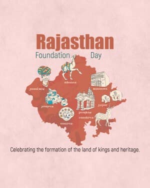 Rajasthan Foundation Day illustration