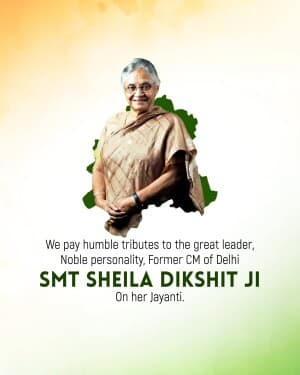 Sheila Dikshit Jayanti flyer