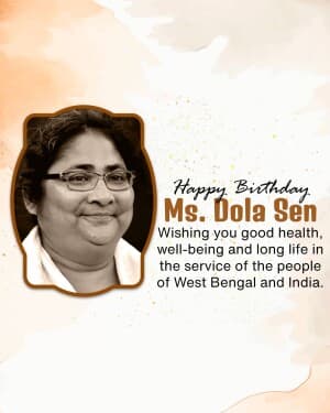 Dola Sen Birthday flyer