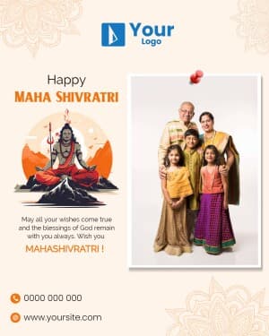 Maha Shivratri Wishes Social Media poster
