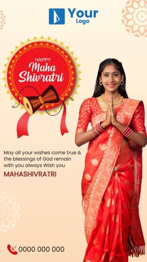 Maha Shivratri Wishes Social Media template