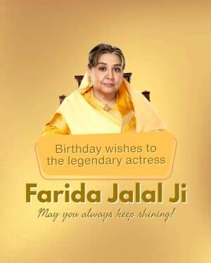 Farida Jalal Birthday post