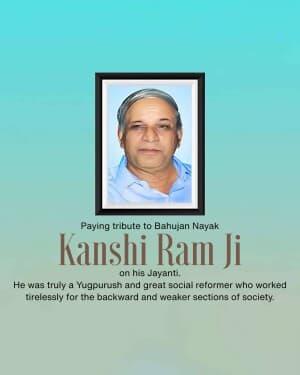 Kanshi Ram Jayanti post