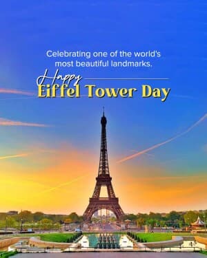 Eiffel Tower Day banner