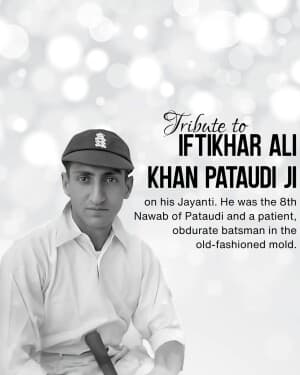 Iftikhar Ali Khan Pataudi Jayanti post