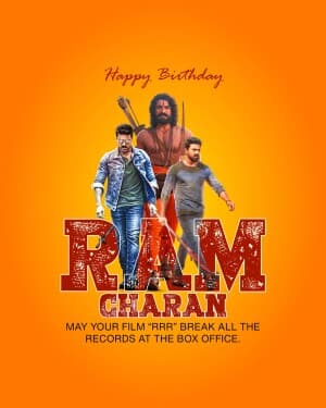 Ramcharan Birthday flyer