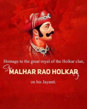 Malhar Rao Holkar Jayanti post