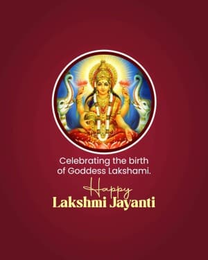 Lakshmi Jayanti flyer