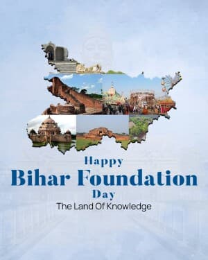 Bihar Foundation Day poster