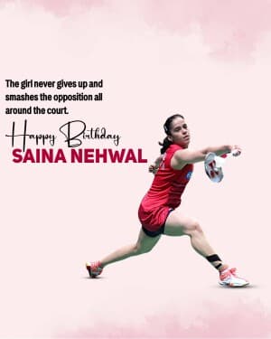 Saina Nehwal Birthday post