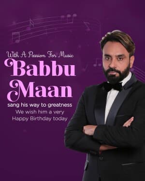 Babbu Maan Birthday poster
