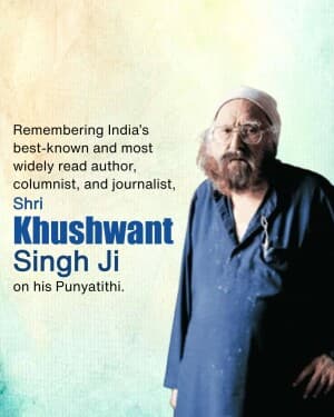 Khushwant Singh Punyatithi post