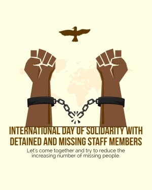 International Day of Solidarity with Detained and Missing Staff Members event poster