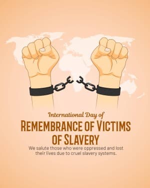 International Day of Remembrance of The Victims of Slavery event poster