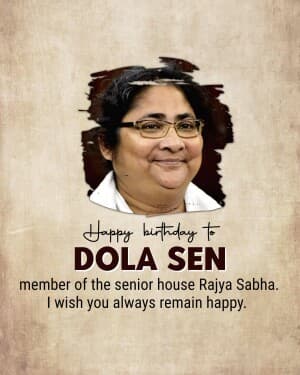 Dola Sen Birthday event poster