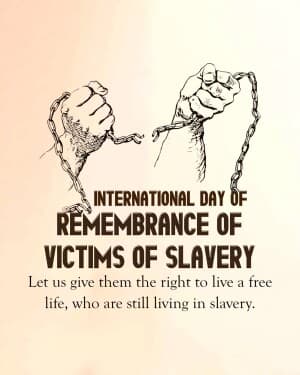 International Day of Remembrance of The Victims of Slavery poster