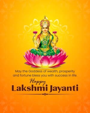 Lakshmi Jayanti event poster