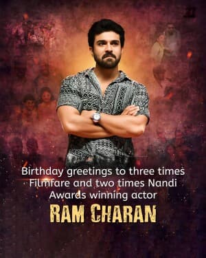 Ramcharan Birthday event poster
