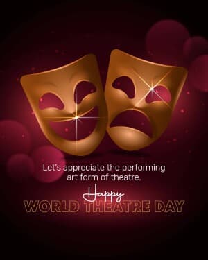 World Theatre Day event poster